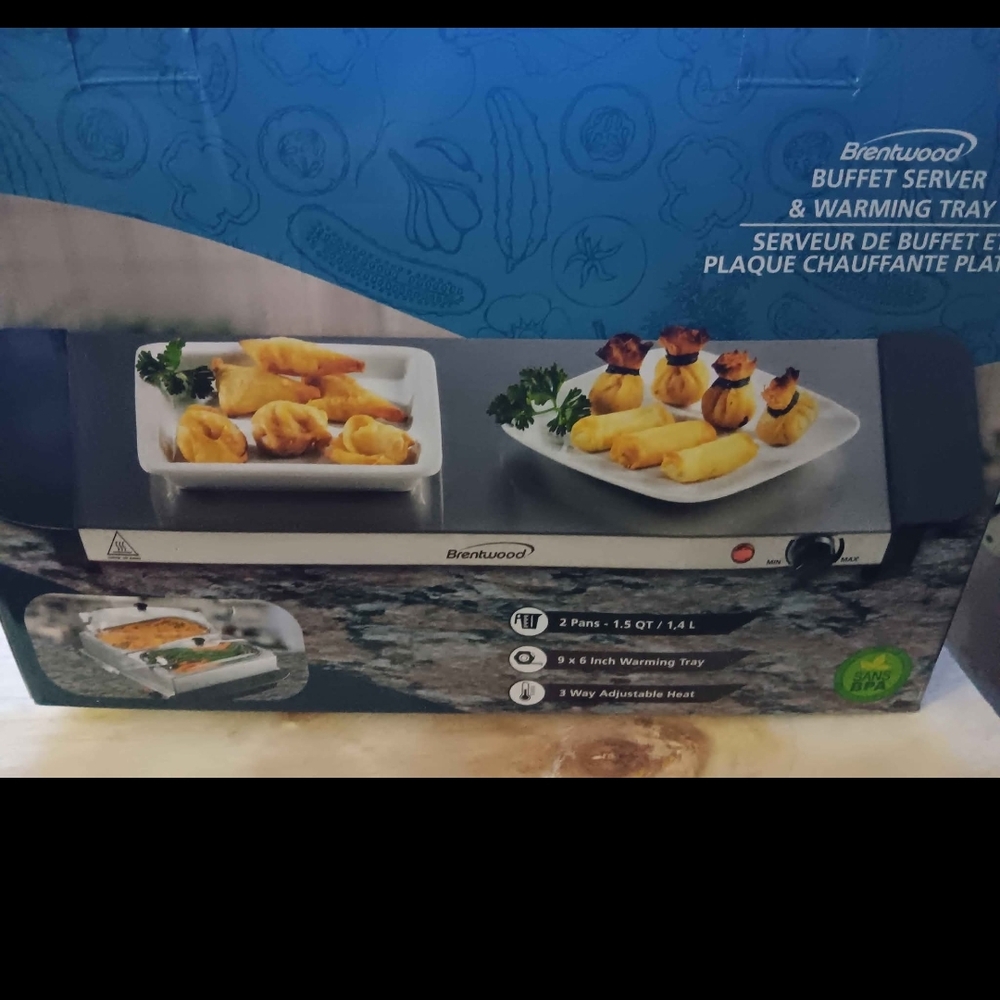 Brentwood Buffet Server & Warming Tray - Silver